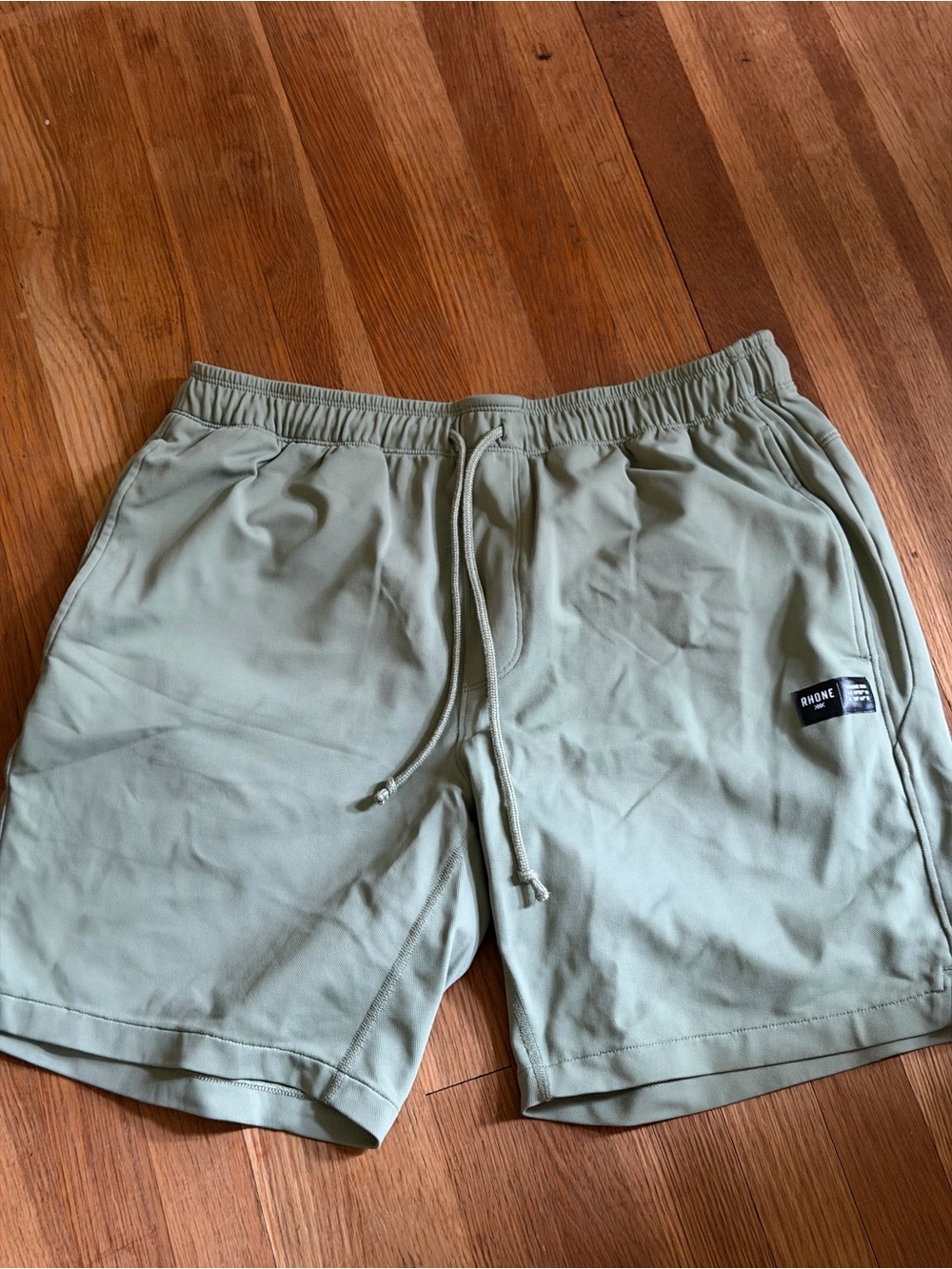 RHONE Matte Green Session Drawstring Shorts Size M